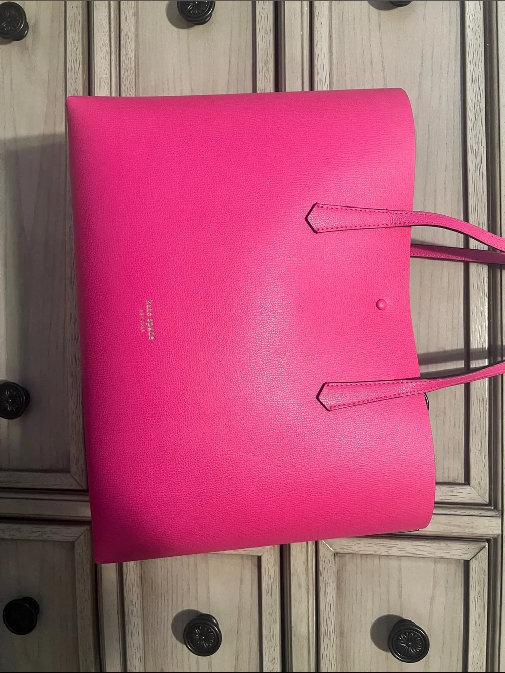 kate spade Hot Pink Tote with Polka Dot Lining